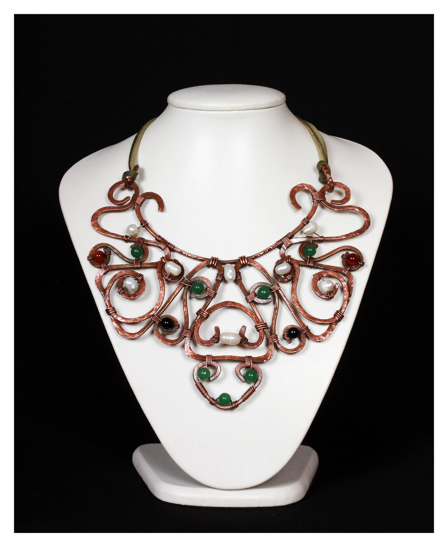 Fantasy Wire-Wrapped Filigree with Semi-Precious Stones - Lord of the Rings Historical-Inspired Jewelry - Luxurious Garden Fairy-Inspired