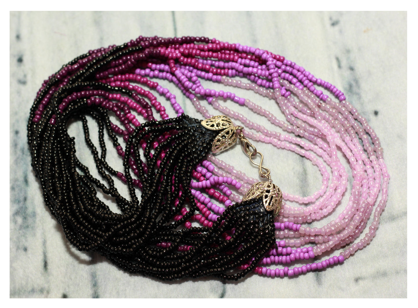 Multistrand Beaded Necklace And Dangle Earrings Jewelry Set - Elegant, Versatile, and Perfect for Any Occasion