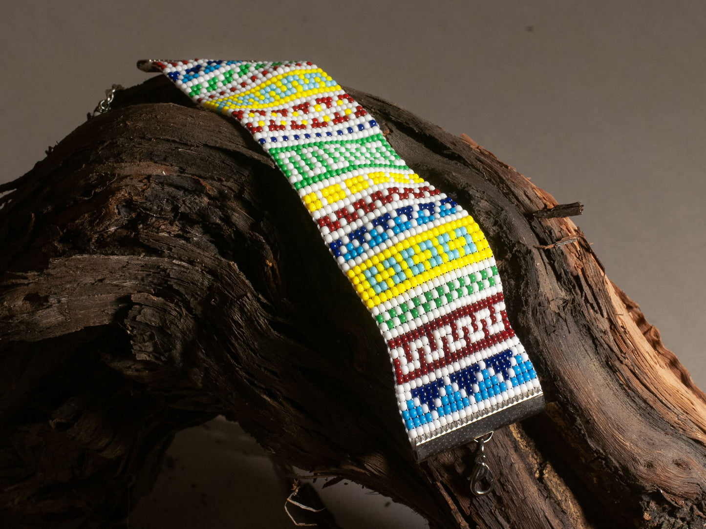 Armenian Geometric Beaded Bracelet Red White Yellow Blue Aqua Green Handmade Armenian Gift