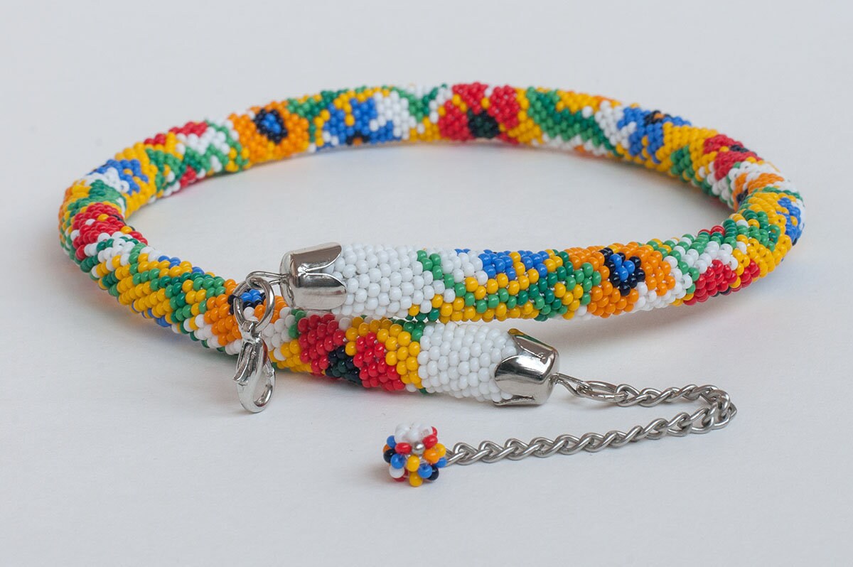 Spring and Summer Flower Statement Necklace with Beaded Detail - Romantic and Prom Jewelry for the Beach