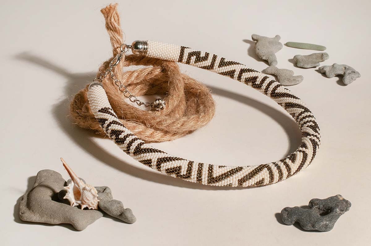 Geometric Celtic Goddess Necklace Handmade in Armenia Whimsical Statement Piece