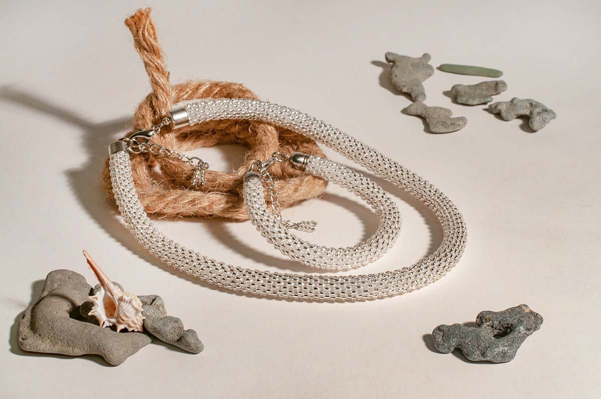 Armenian Wedding Jewelry Set - White Bohemian Bridesmaid Gifts - Elegant Evening Cocktail Accessories