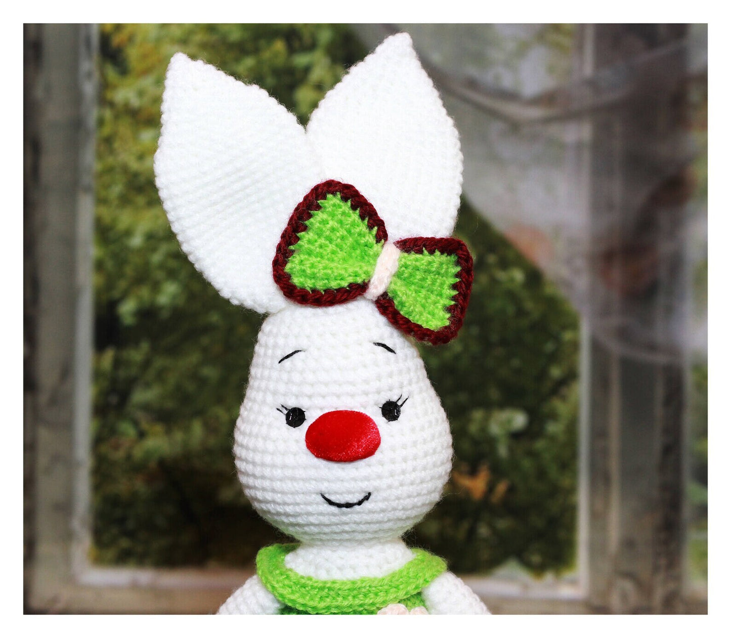 Easter Bunny Crochet Decor - Customizable Easter Decoration with Authentication Card
