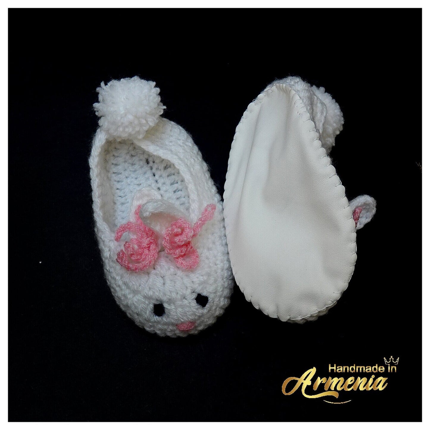 Easter Bunny Soft Crib Shoes for Newborns and Infants - Adorable and Comfy - - Perfect for Photos - 0-12 Months