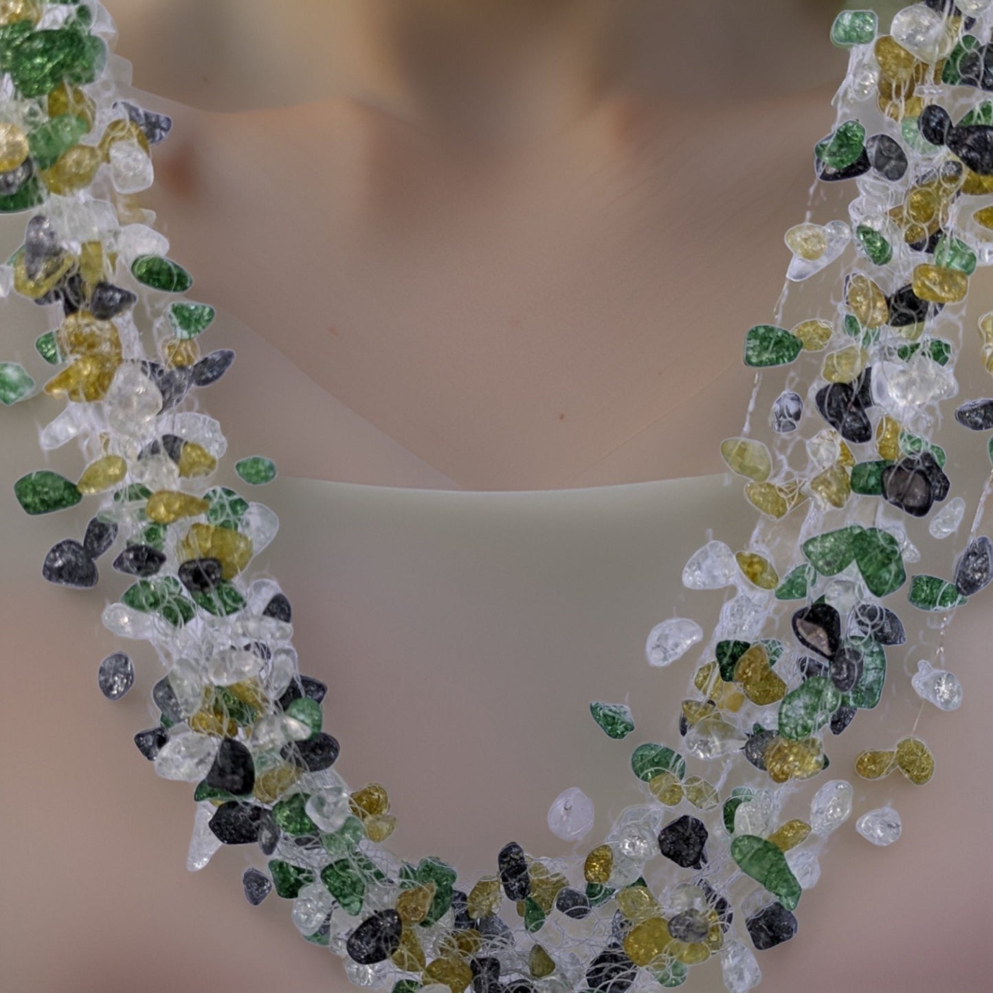 Earthly Color Air Necklace - Formal Events or Summer Vacations - Mother of the Bride, Mother of the Groom, Bridesmaid Necklace