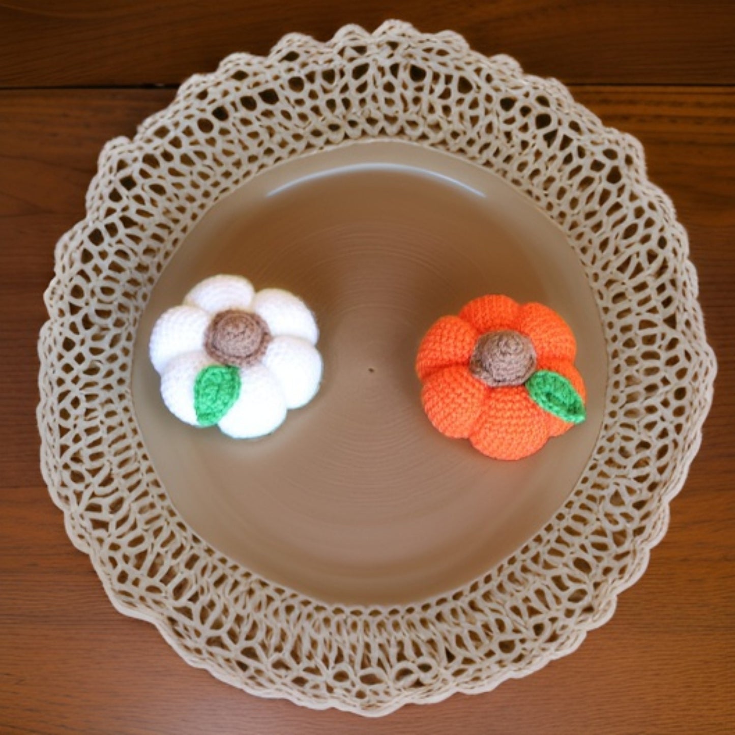 Stuffed Pumpkins Set of 6 - Versatile Table Decor or Garland - Orange and White Pumpkins - Fall and Autumn Decor - Holiday Home Accents