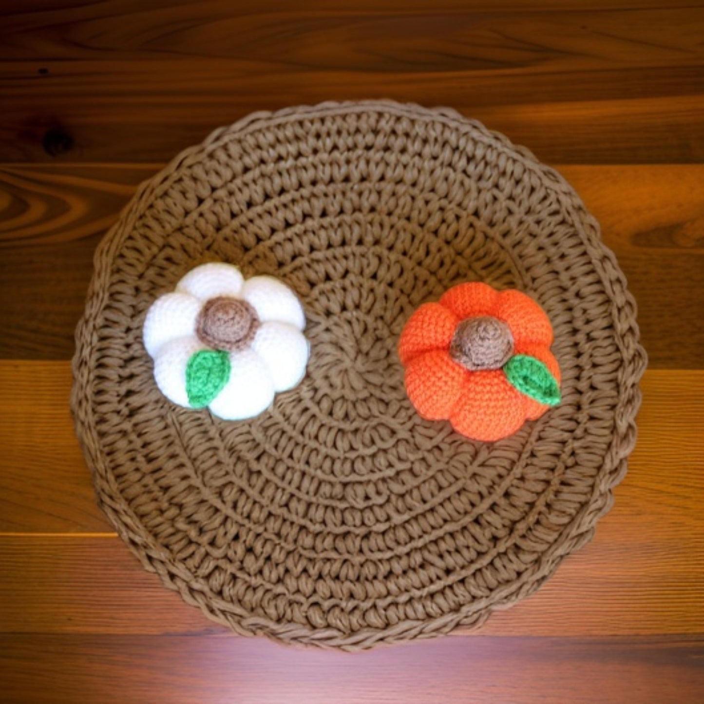 Stuffed Pumpkins Set of 6 - Versatile Table Decor or Garland - Orange and White Pumpkins - Fall and Autumn Decor - Holiday Home Accents