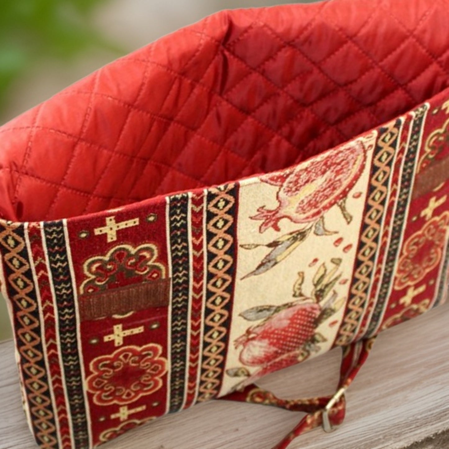 Armenian Carpet Fabric Laptop Padded Interior Bag - Customizable Size - Ideal for Graduation, New Job, Student, and Career Women