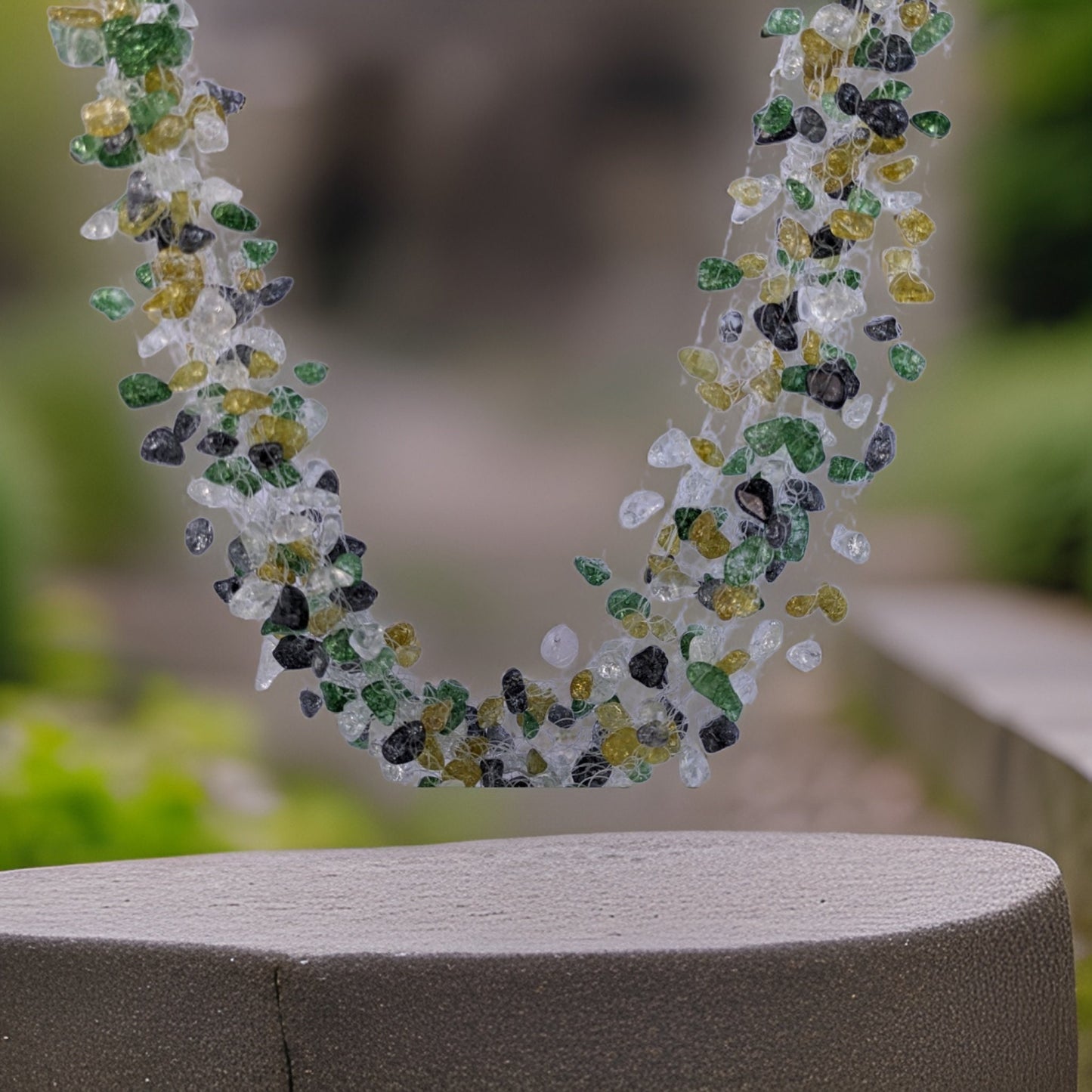 Earthly Color Air Necklace - Formal Events or Summer Vacations - Mother of the Bride, Mother of the Groom, Bridesmaid Necklace