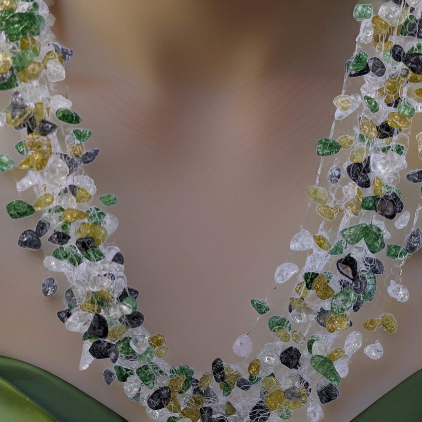 Earthly Color Air Necklace - Formal Events or Summer Vacations - Mother of the Bride, Mother of the Groom, Bridesmaid Necklace