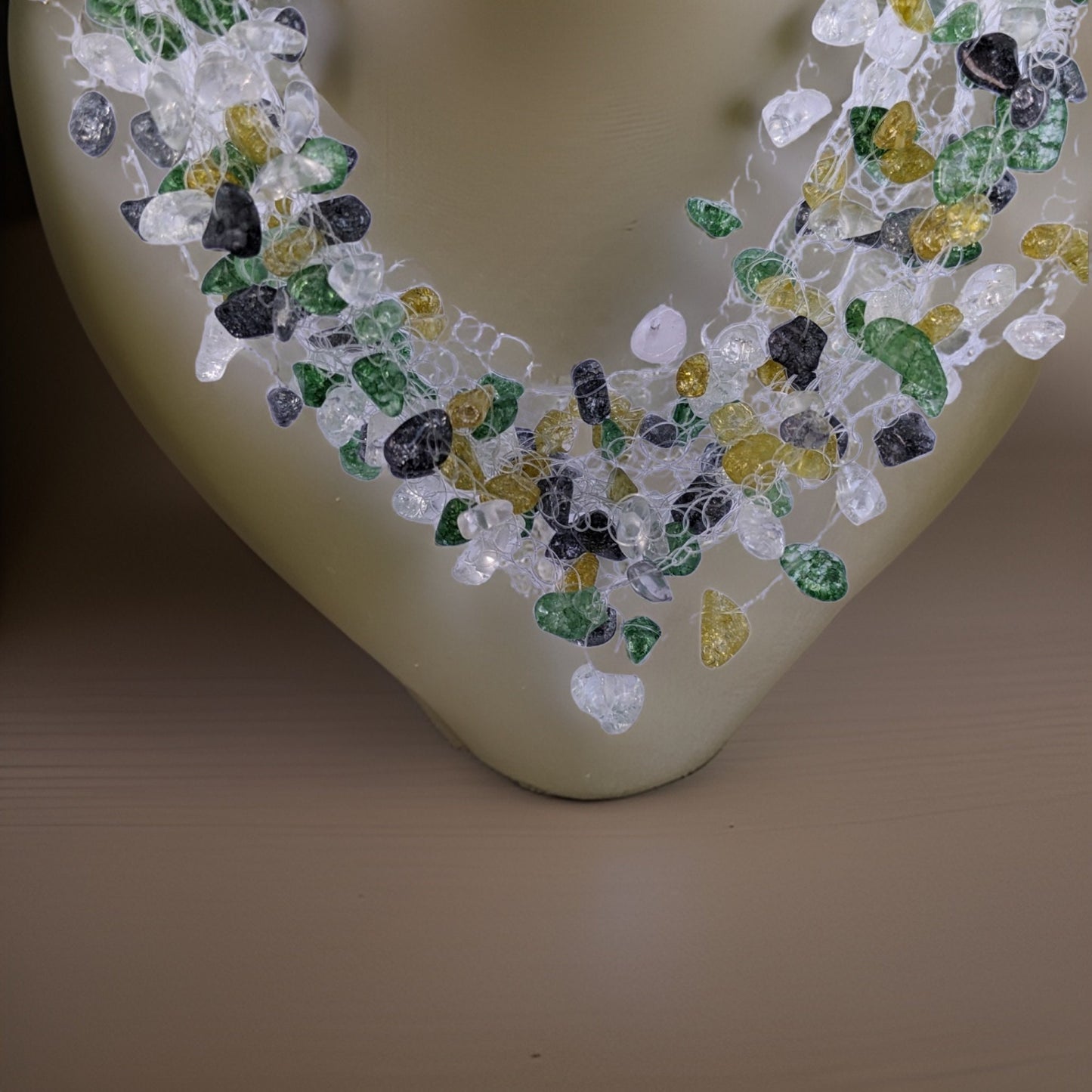 Earthly Color Air Necklace - Formal Events or Summer Vacations - Mother of the Bride, Mother of the Groom, Bridesmaid Necklace