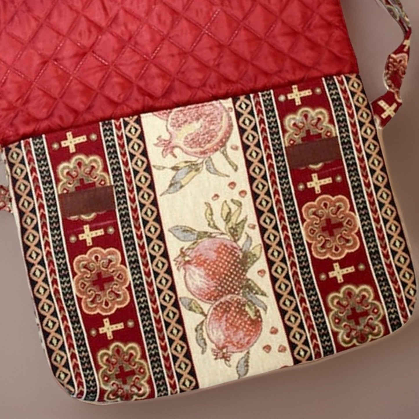 Armenian Carpet Fabric Laptop Padded Interior Bag - Customizable Size - Ideal for Graduation, New Job, Student, and Career Women