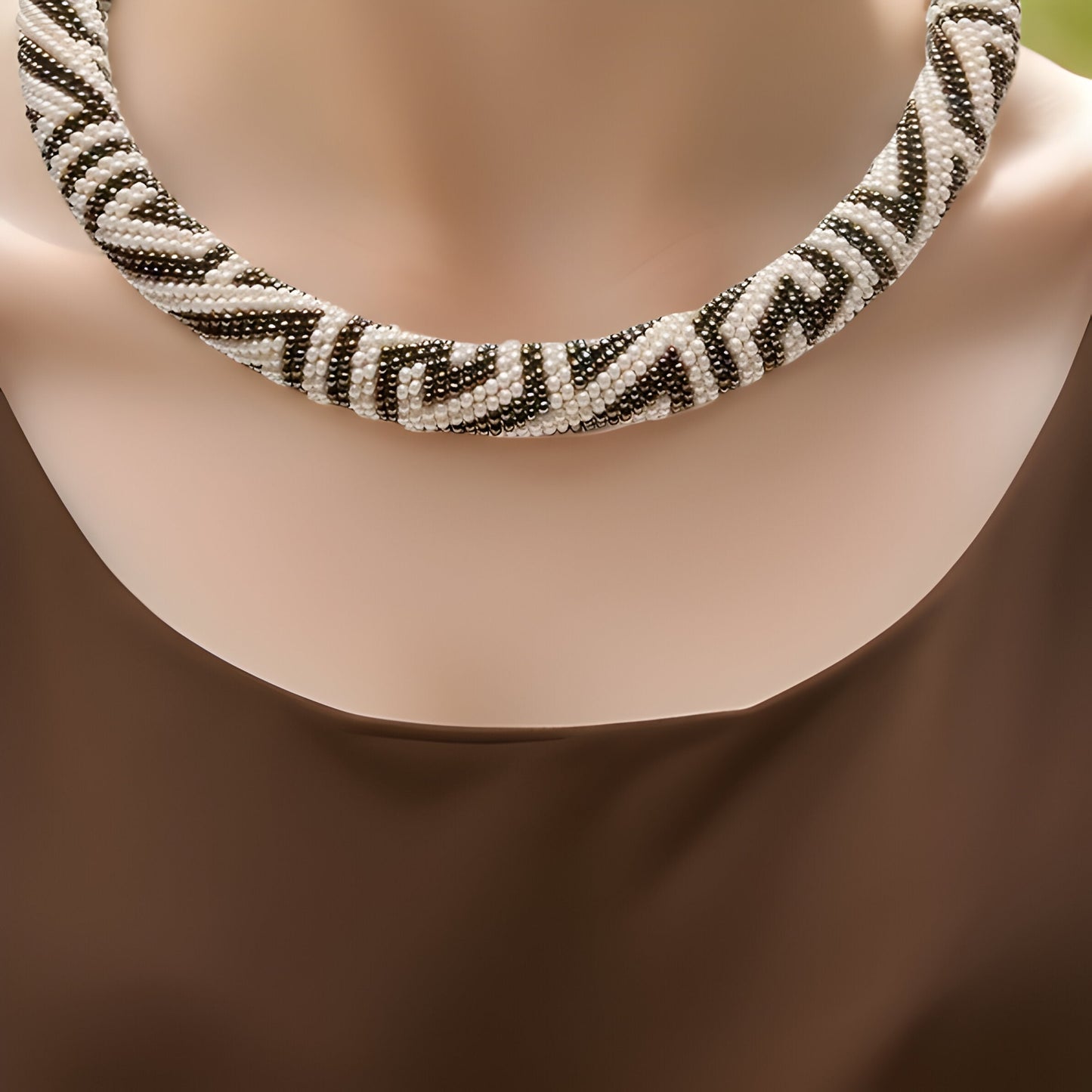 Geometric Celtic Goddess Necklace Handmade in Armenia Whimsical Statement Piece