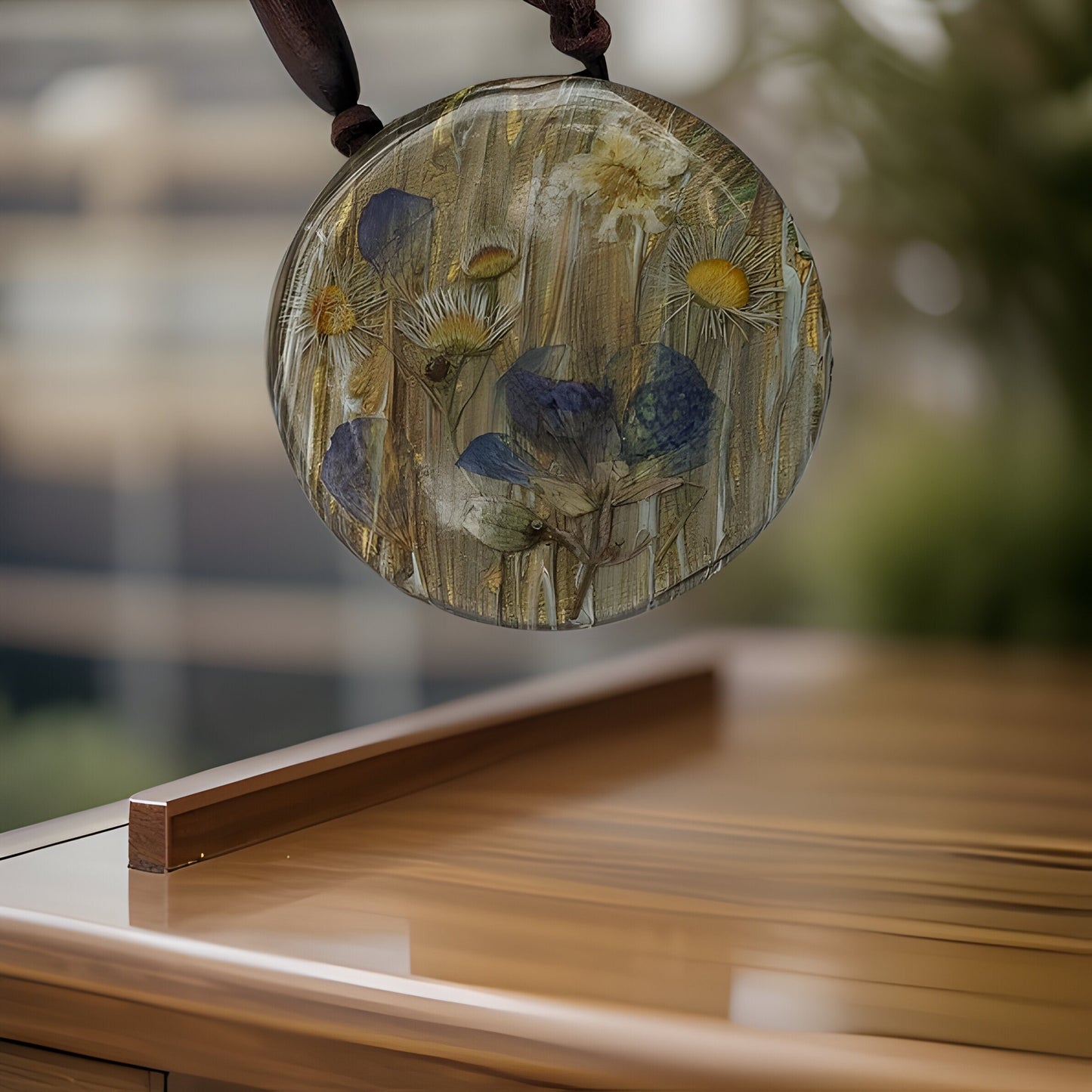 Bohemian Dried Flower Bouquet Pendant from Armenian Mountains - Natural and Unique