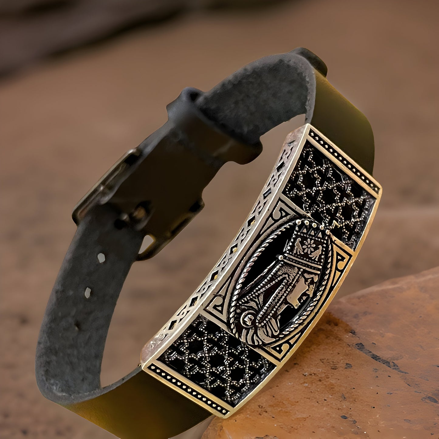 Armenia Cross 925 Sterling Silver Unisex Bracelet - Tigran the Great Armenian Mans Design