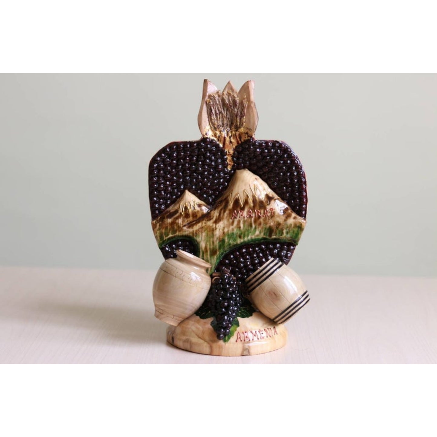 Armenian Mount Ararat Pomegranate Wine Barrel Decor - Man Cave Home Office Gift