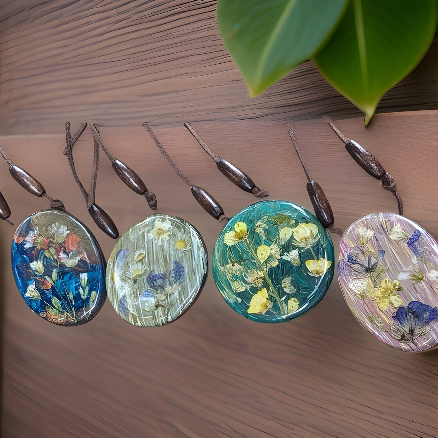 Bohemian Dried Flower Bouquet Pendant from Armenian Mountains - Natural and Unique