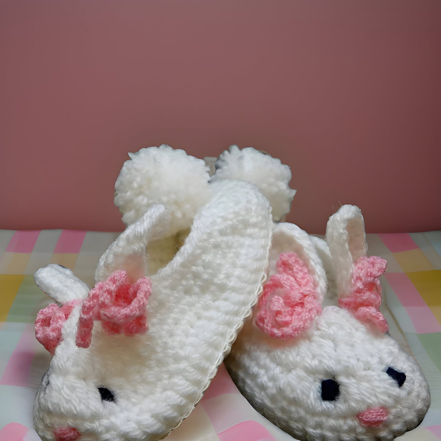 Easter Bunny Soft Crib Shoes for Newborns and Infants - Adorable and Comfy - - Perfect for Photos - 0-12 Months