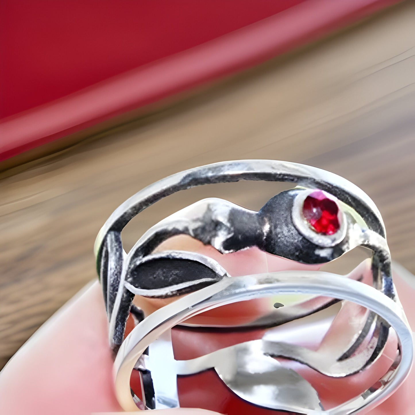 Armenian Pomegranate Sterling Silver Jewelry Set - Pomegranate Earrings, Pomegranate Ring - Armenian Gift - Handcrafted Pomegranate Jewelry