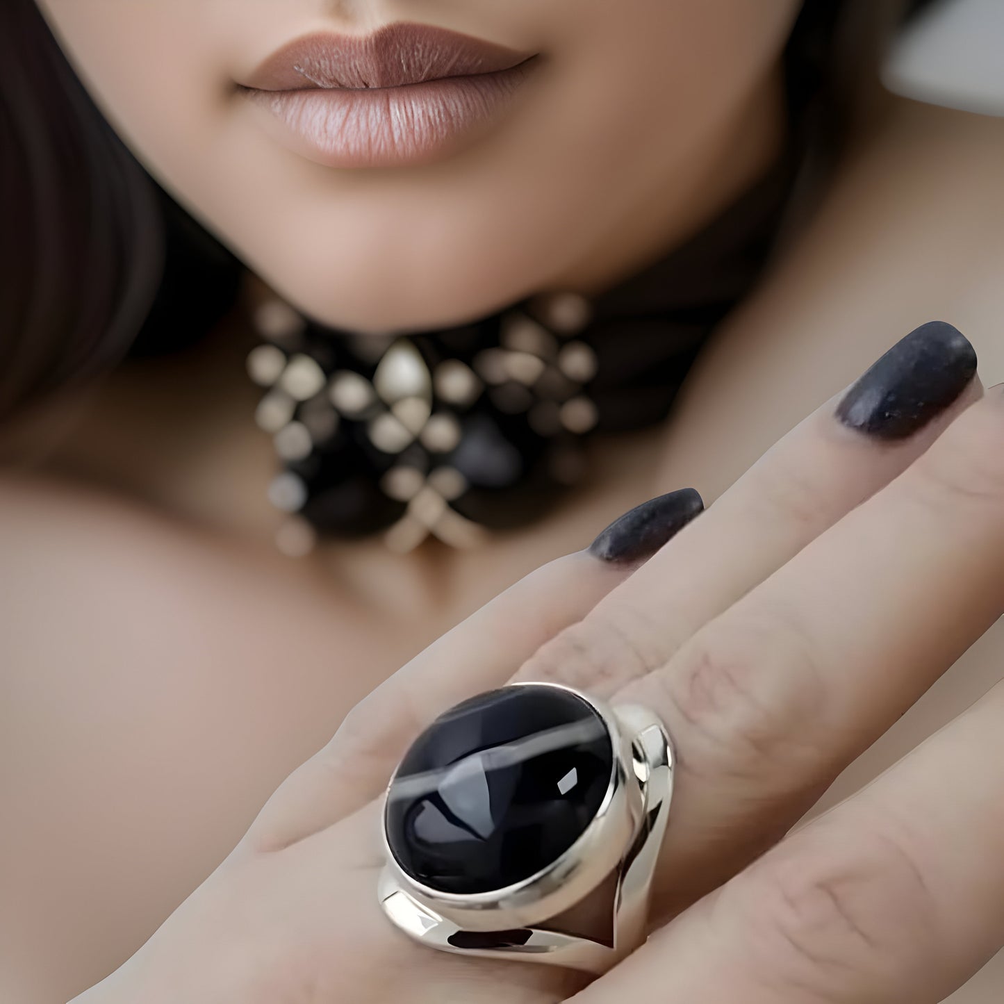 Timeless Black Sterling Silver Agate Earrings Set - Classic Minimalist Jewelry