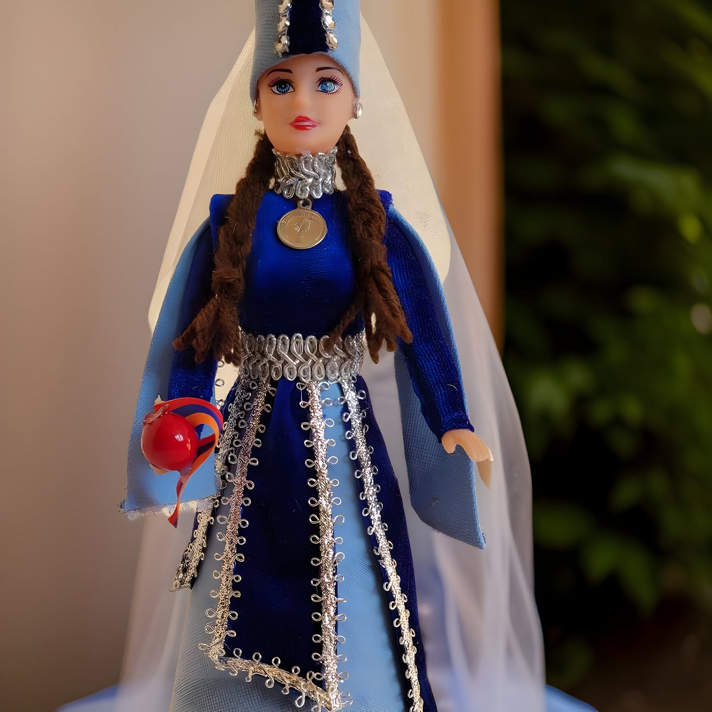 Powder Blue Taraz Design - Armenian National Doll Symbolizing Aristocracy and Tradition | Armenian Nobility | Unique Armenian Gift | Barbie