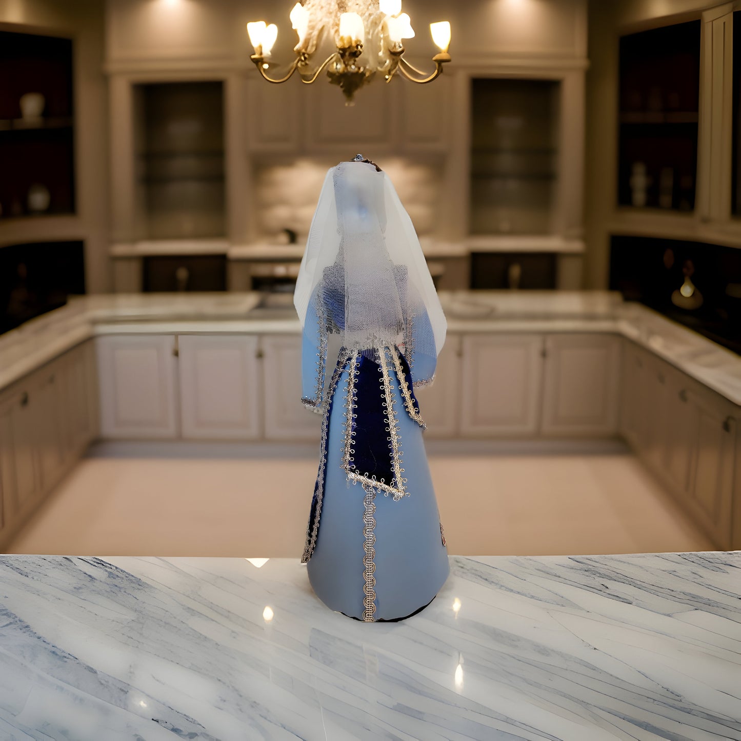 Powder Blue Taraz Design - Armenian National Doll Symbolizing Aristocracy and Tradition | Armenian Nobility | Unique Armenian Gift | Barbie