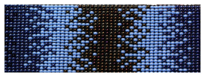 Ombre Czech Beaded Cuff Bracelet in Navy Blue - Handmade Armenian Gift