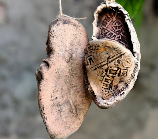 Custome Order For Arpy -TWO Organic Clay and Earthen Minerals Good Luck Amulet Armenian Shoes