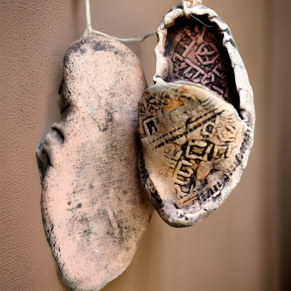 Custome Order For Arpy -TWO Organic Clay and Earthen Minerals Good Luck Amulet Armenian Shoes