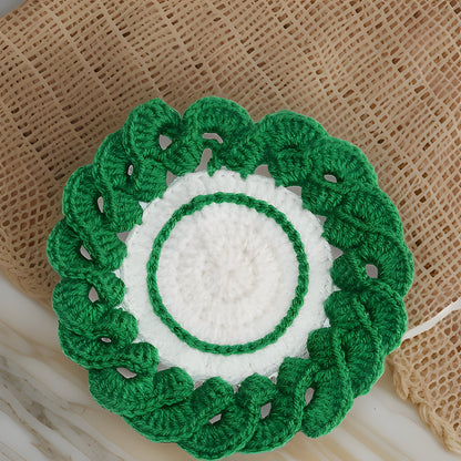 Set of 6 Crochet Coasters & Doilies - Sunflower, Pearl Flower, Spiral Flower, Elegant Flower -  Home Decor and Candle Accessories