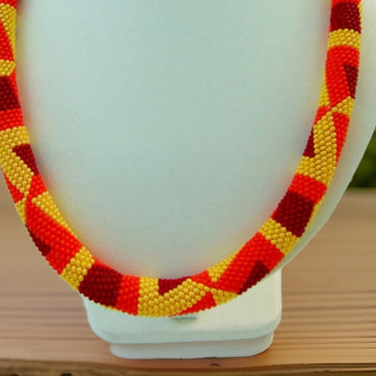 African-Inspired Geometric Necklace - Fall Fashion
