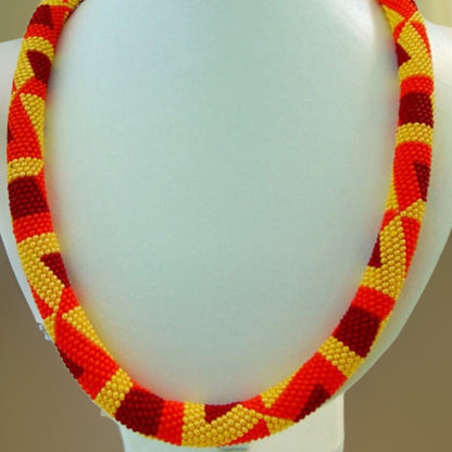 African-Inspired Geometric Necklace - Fall Fashion