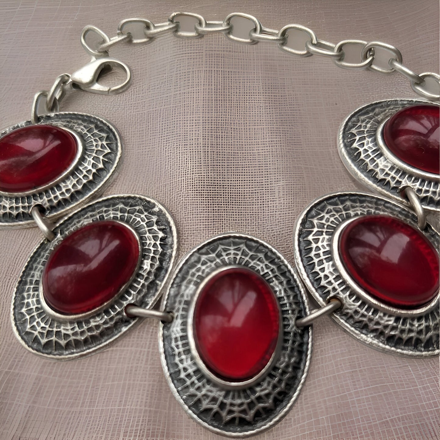 Handcrafted Red Stone Filigree Bracelets - Unique Artisan Jewelry with Bohemian Flair - Boho Chic Statement Cuffs