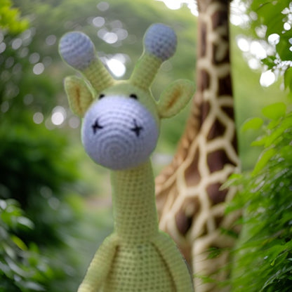 Tall and Handcrafted Giraffe Amigurumi Baby Toy - Adorable Crochet Gift for Nursery Decor and Playtime - Giraffe Baby Shower Gift