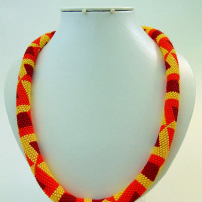 African-Inspired Geometric Necklace - Fall Fashion