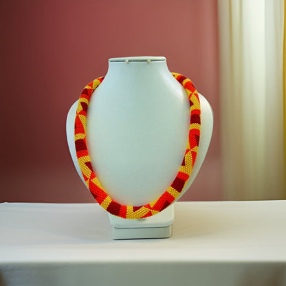 African-Inspired Geometric Necklace - Fall Fashion