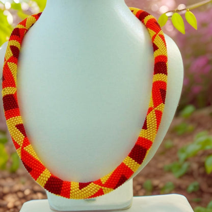 African-Inspired Geometric Necklace - Fall Fashion
