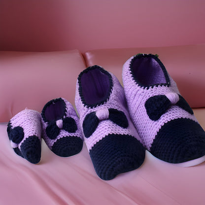 Mommy and Me Crochet Slippers - Matching Set