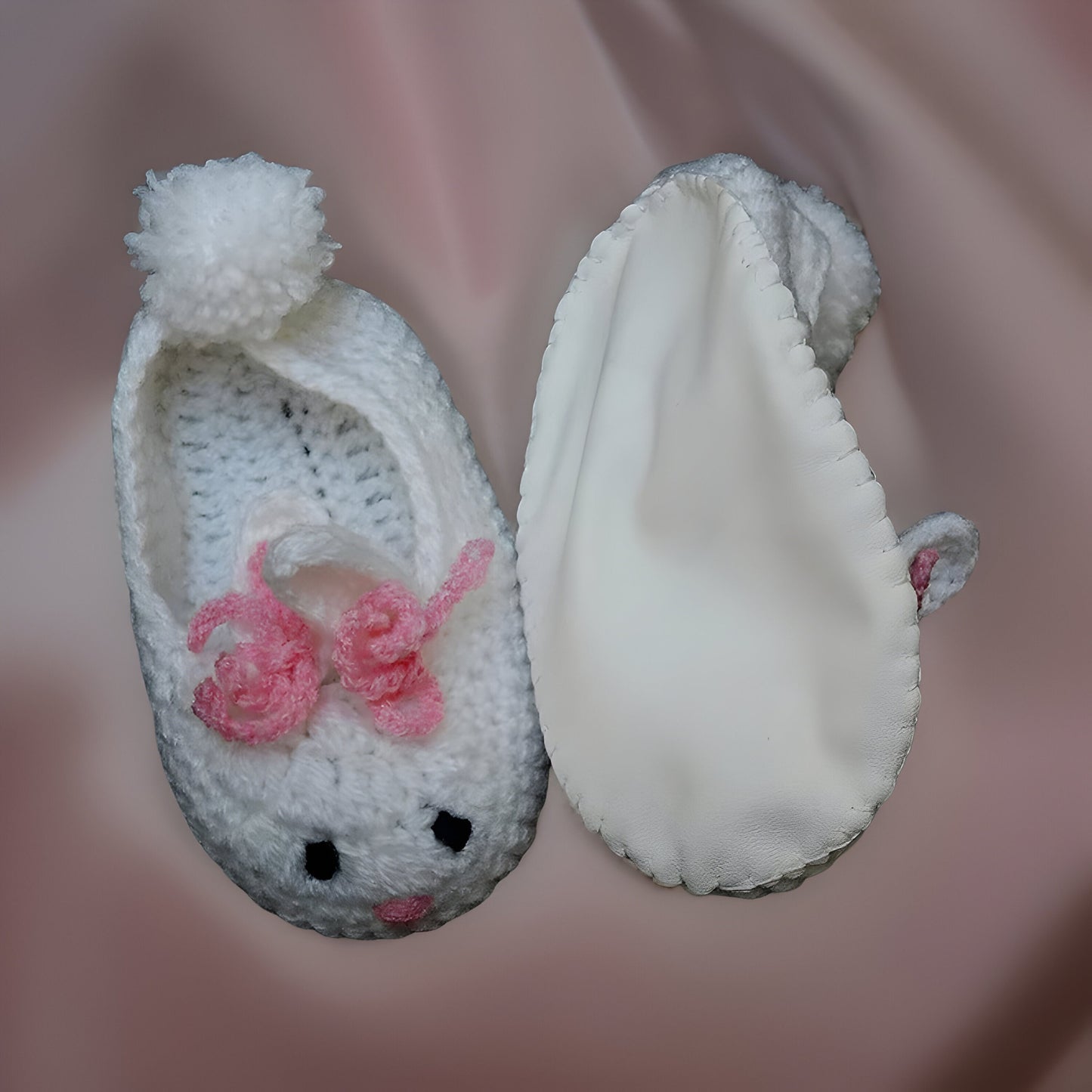 Easter Bunny Soft Crib Shoes for Newborns and Infants - Adorable and Comfy -  - Perfect for Photos - 0-12 Months