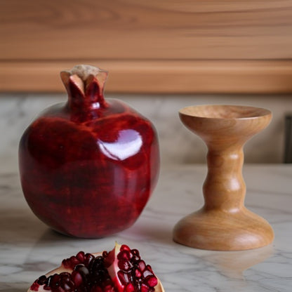 Pomegranate Wooden Fruit Decor for Home Office Kitchen Farmhouse Photoshoot and Boudoir Photography