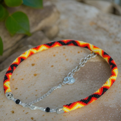 Geometric Rope Knot Necklace - Elegant Prom Jewelry for a Fiery Look - Luxurious and Stylish