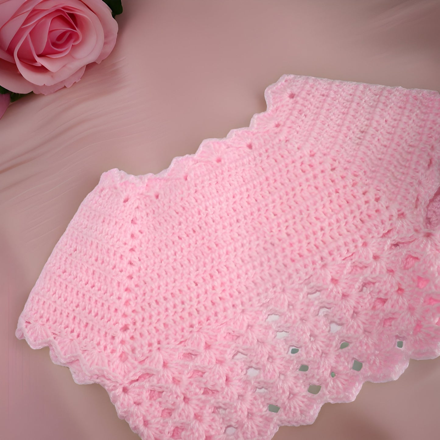 Customizable Crocheted Baby Skirt Set - Perfect for Photos - 0-12 Months