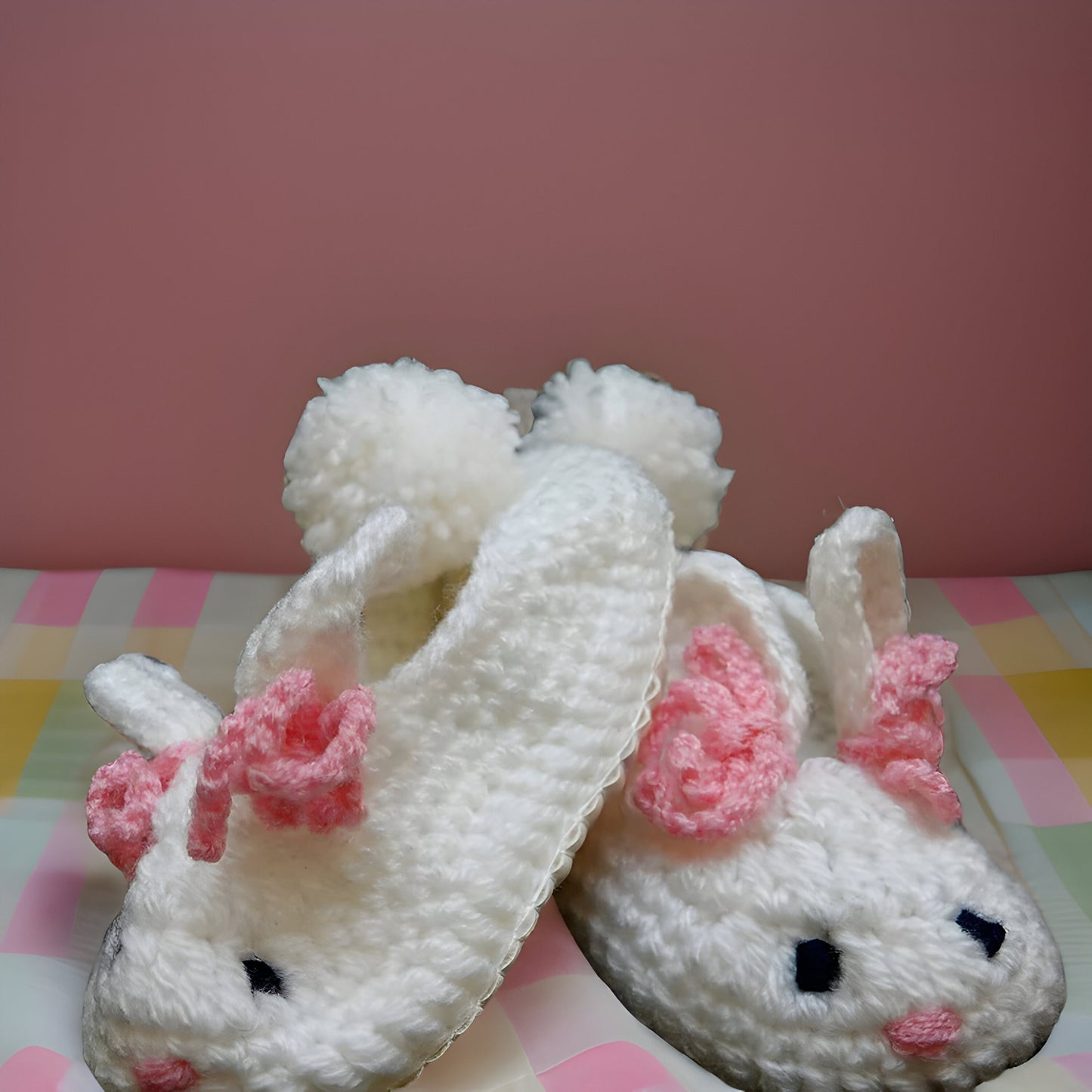 Easter Bunny Soft Crib Shoes for Newborns and Infants - Adorable and Comfy -  - Perfect for Photos - 0-12 Months