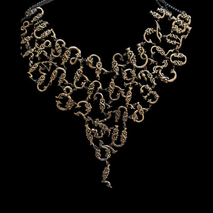 Armenian Alphabet, Armenian Letter, Sacred Letter Sterling Silver Artisan-Crafted Traditional Pomegranate Statement Necklace Queenly Jewelry