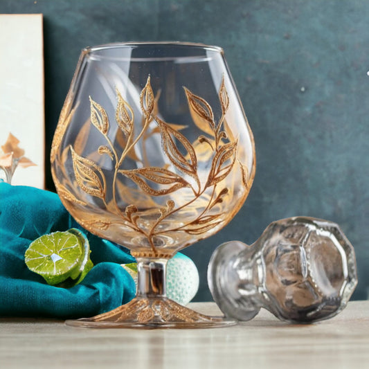 Leaves Personalized Armenian Wine Glass - Your Name/Initial  - Customizable Glassware -  Wine Lovers - Father's Day Gift, Mother's Day