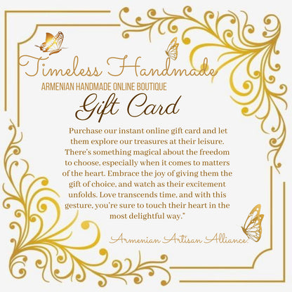 Timeless Handmade Gift Card -