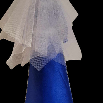 Armenian Barbie - Blue Taraz Doll with Veil and Floral Embellishments - Traditional Cultural Figurine