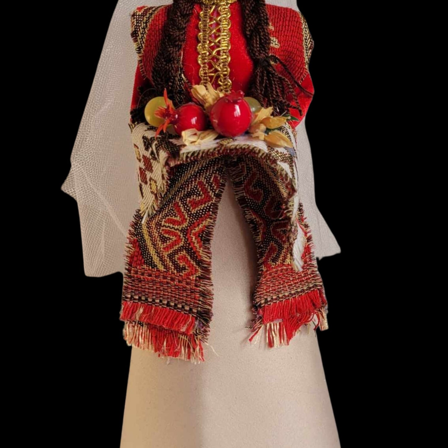 Hospitable Barbie - Armenian Barbie Doll - Red Taraz Traditional Ethnic Decor - Cultural Collectible - Table Centerpiece