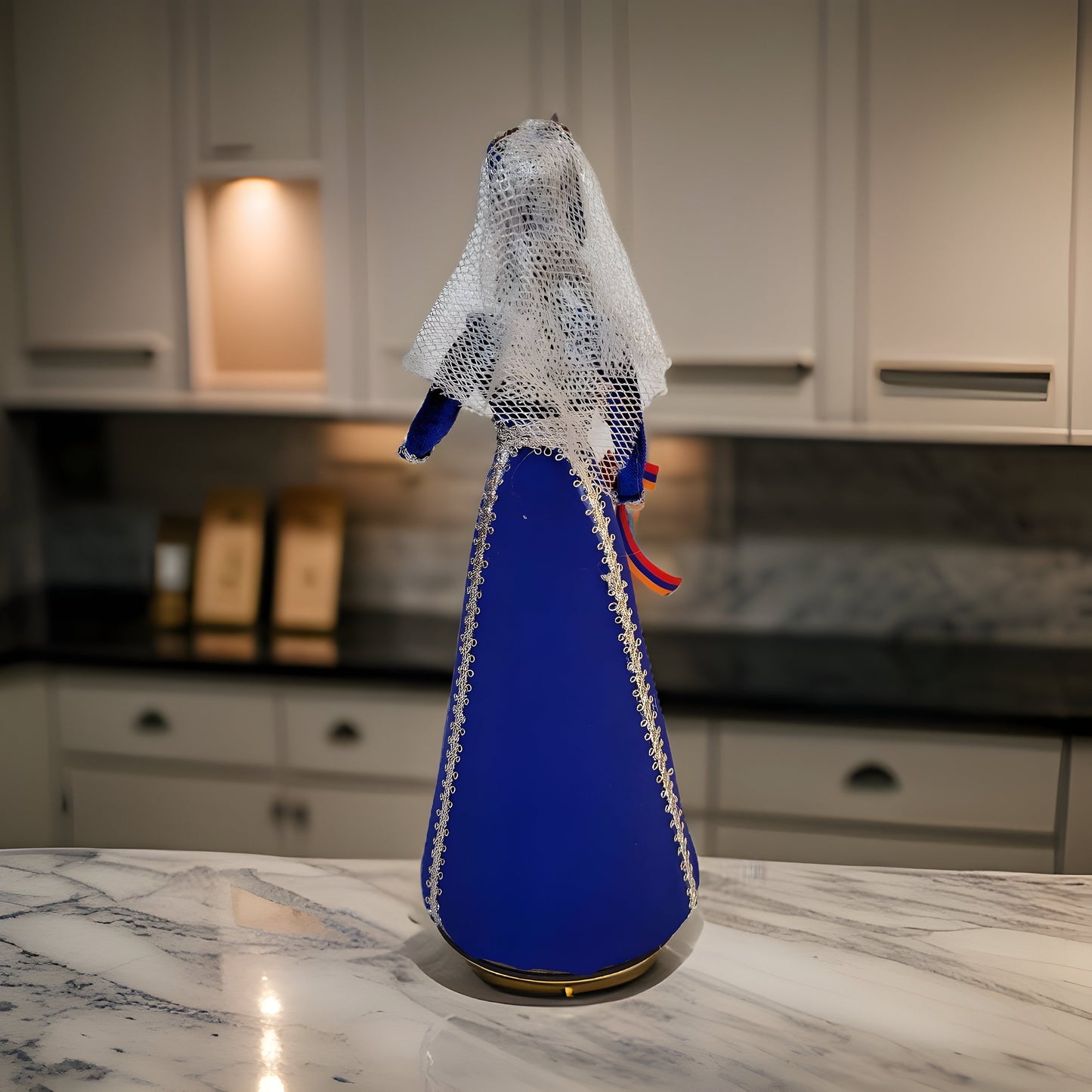 Royal Blue Taraz Design - Armenian National Doll: Symbolizing Aristocracy and Tradition |  Armenian Nobility | Unique Armenian Gift | Barbie