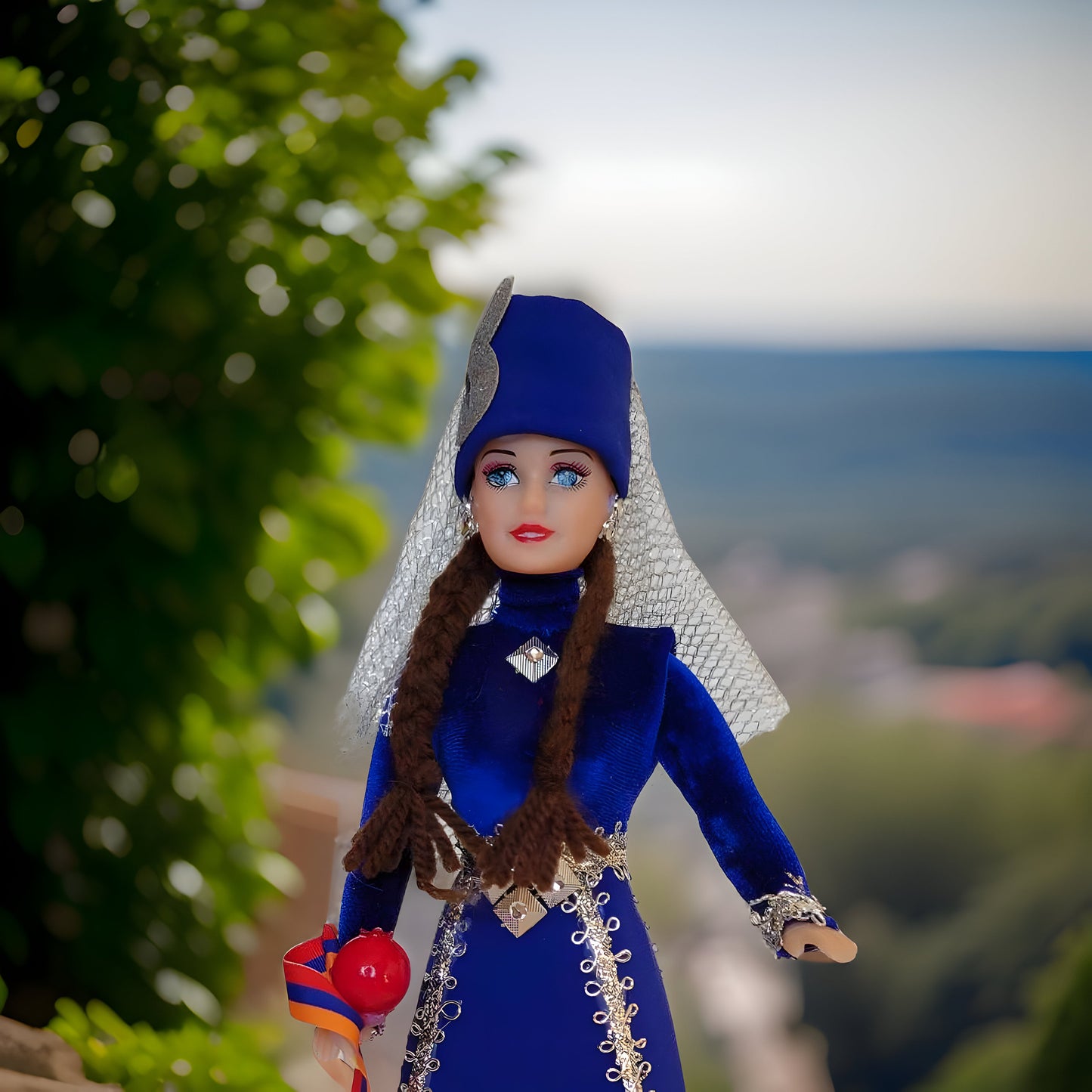 Royal Blue Taraz Design - Armenian National Doll: Symbolizing Aristocracy and Tradition |  Armenian Nobility | Unique Armenian Gift | Barbie